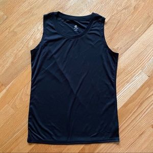Champion XS solid black athletic exercise running sleeveless tank activewear